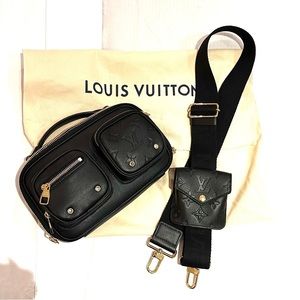 Louis Vuitton Leather Crossbody Utility Bag